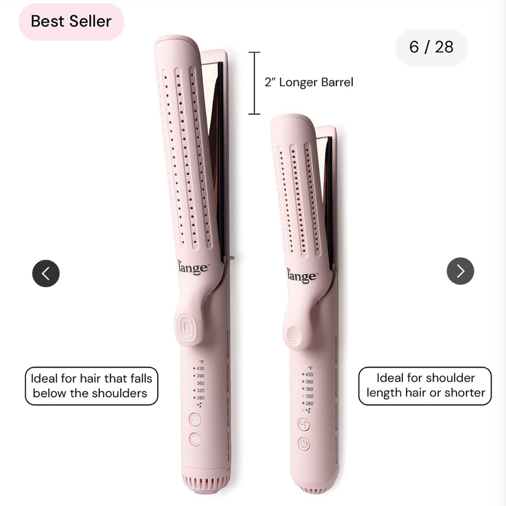 L’ange Le Duo Grande 360 Airflow Titanium Styler Pink EUC